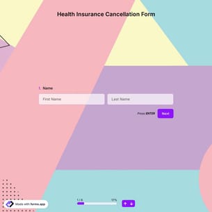 Health Insurance Cancellation Form