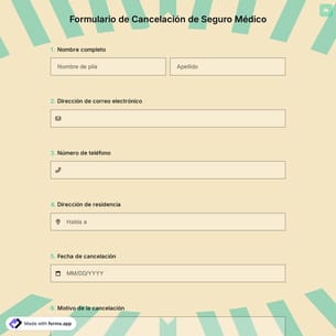 Formulario de Cancelación de Seguro Médico