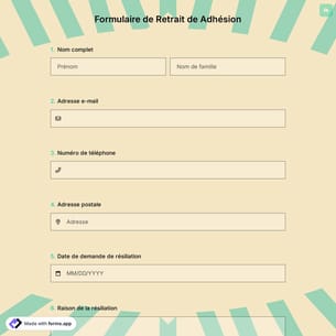 Formulaire de Retrait de Adhésion