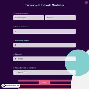 Formulario de Retiro de Membresía