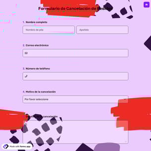 Formulario de Cancelación de Pedidos