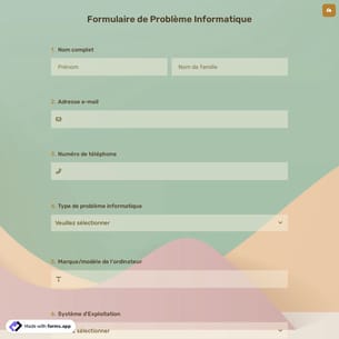 Formulaire De Problème Informatique
