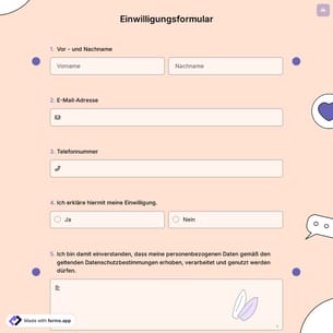 Einwilligungsformular