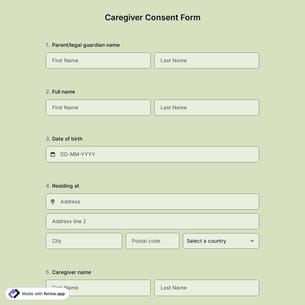 Caregiver Consent Form