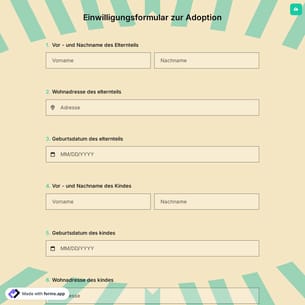 Einwilligungsformular zur Adoption