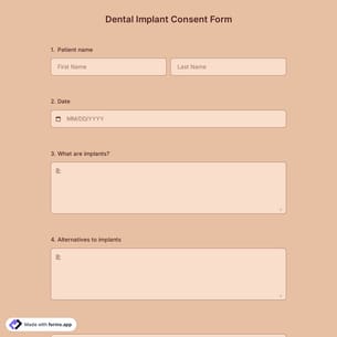 Dental Implant Consent Form