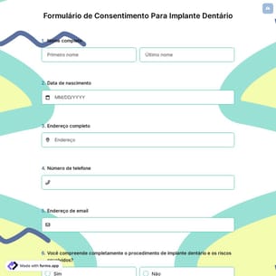 Formulário de Consentimento Para Implante Dentário