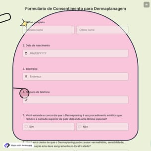 Formulário de Consentimento para Dermaplanagem