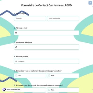 Formulaire de Contact Conforme au RGPD