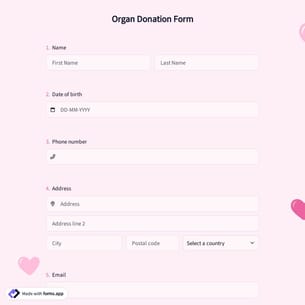 Organ Donation Form
