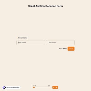 Silent Auction Donation Form
