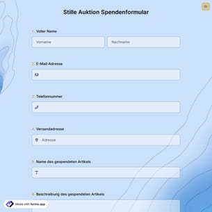 Stille Auktion Spendenformular