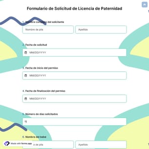Formulario de Solicitud de Licencia de Paternidad