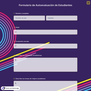 Formulario de Autoevaluación de Estudiantes