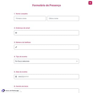 Formulário de Presença