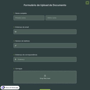 Formulário de Upload de Documento