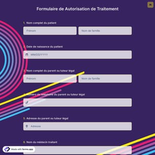 Formulaire de Autorisation de Traitement