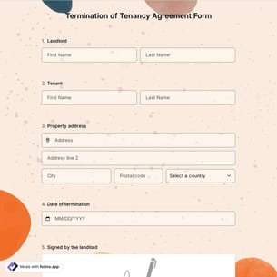 Termination of Tenancy Agreement Form