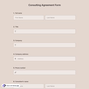 Consulting Agreement Form