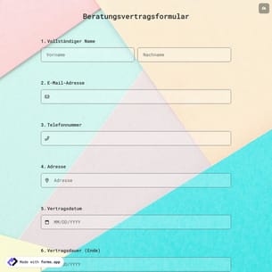 Beratungsvertragsformular