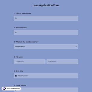 Loan Application Form