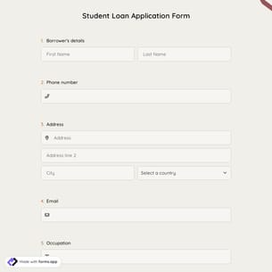 Student Loan Application Form