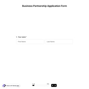 Business Partnership Application Form