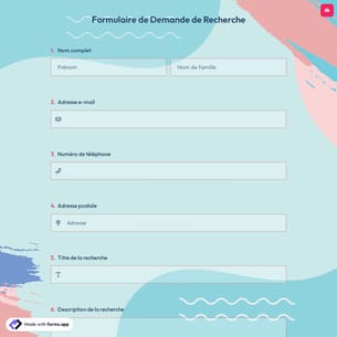 Formulaire de Demande de Recherche