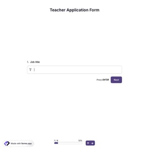 Teacher Application Form