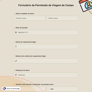 Formulário de Permissão de Viagem de Campo