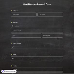 Covid Vaccine Consent Form