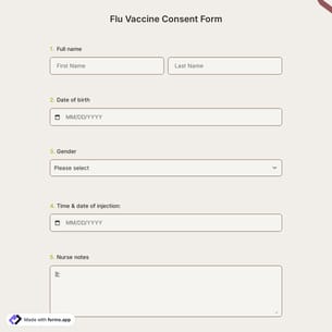 Flu Vaccine Consent Form