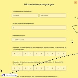 Mitarbeiterbewertungsbogen