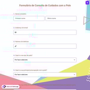Formulário de Consulta de Cuidados com a Pele