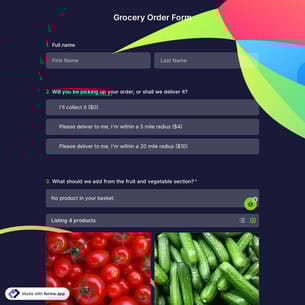 Grocery Order Form
