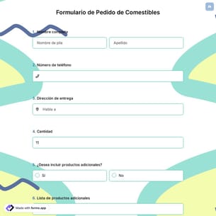 Formulario de Pedido de Comestibles