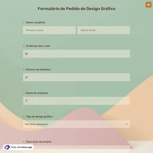 Formulário de Pedido de Design Gráfico