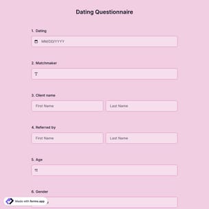 Dating Questionnaire