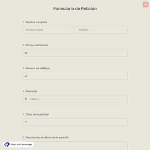 Formulario de Petición