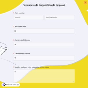 Formulaire de Suggestion de Employé