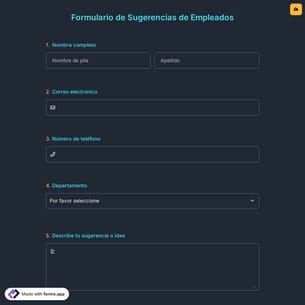Formulario de Sugerencias de Empleados