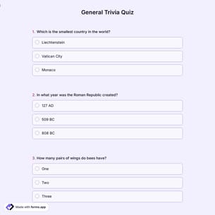 General Trivia Quiz