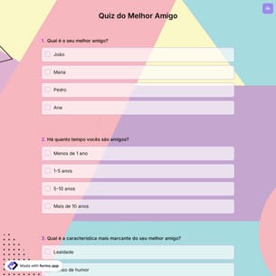 Quiz do Melhor Amigo