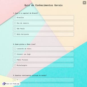 Quiz de Conhecimentos Gerais