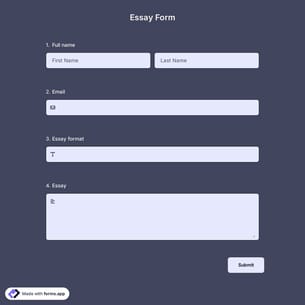 Essay Form