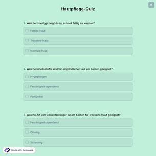 Hautpflege-Quiz