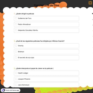 Cuestionario de Cine