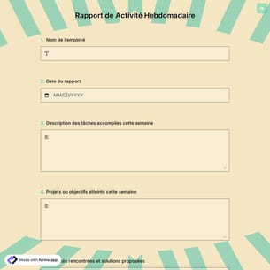 Rapport de Activité Hebdomadaire