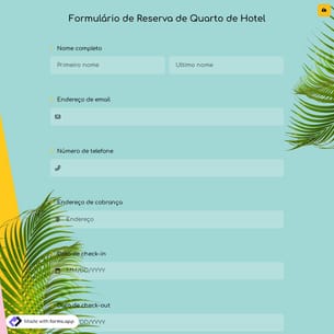 Formulário de Reserva de Quarto de Hotel