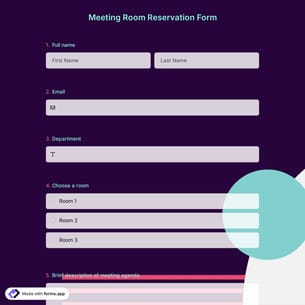Meeting Room Reservation Form